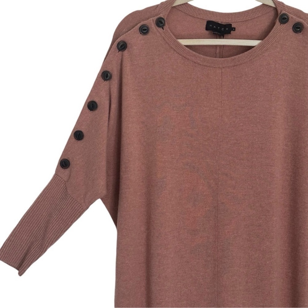 HATCH THE LOU DRESS ROSEWOOD CASHMERE BLEND SWEATER DRESS SIZE P - Picture 4 of 14